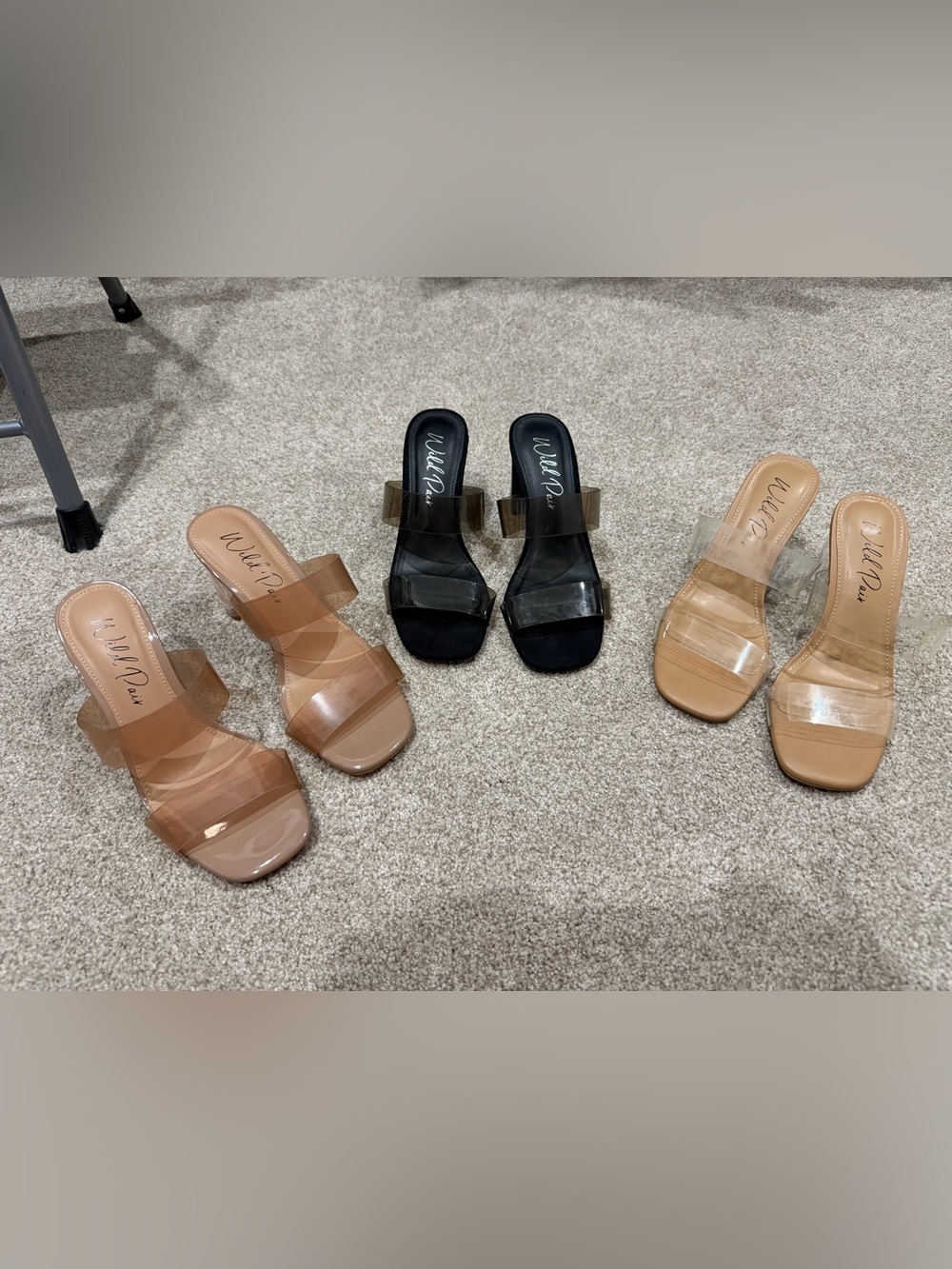 Wild Pair Clear Strap Sandals size 7